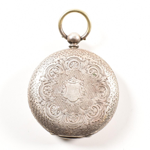 389 - Six silver pocket watches. The watches to include a Swiss made half under pocket watch hallmarked Lo... 