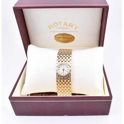 85 - A hallmarked 9ct gold Rotary wristwatch.The Rotary 9ct yellow gold wristwatch having a round dial wi... 