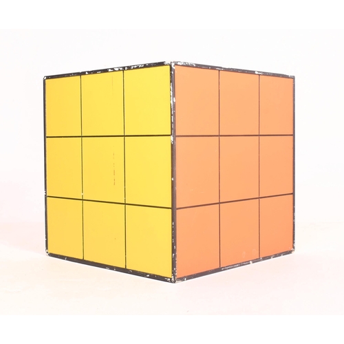 11 - A large contemporary Rubix Cube display, possibly from a disco or pier. Typical form with multi colo... 