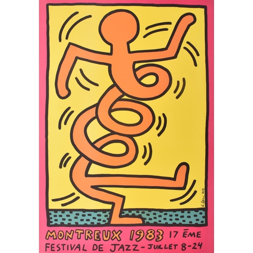 122 - Keith Haring (1958-1990) - Montreux 1983 Pink (Döring & Osten 8) screenprint in colours, 1983, p... 