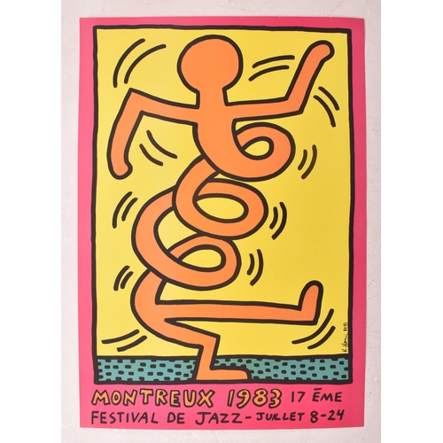 122 - Keith Haring (1958-1990) - Montreux 1983 Pink (Döring & Osten 8) screenprint in colours, 1983, p... 