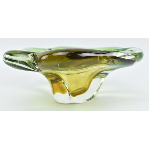 123 - A selection of three vintage 20th century studio art glass bowls / vases. The lot comprises a Czech ... 