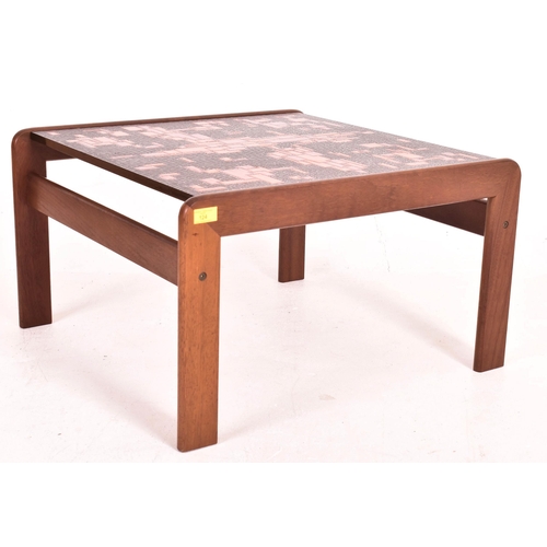 124 - Danish Modern Design - a retro mid 20th century circa 1970s teak low occasional coffee table. The ta... 