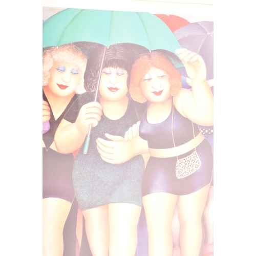 128 - After Beryl Cook (British 1926-2008) - 'Clubbing In The Rain' - a signed limited edition coloured pr... 