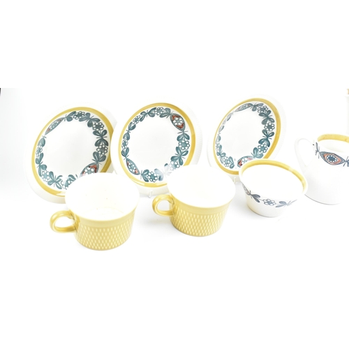 129 - Stavangerflint, Norway - a vintage mid century 1970s Norwegian part tea service. The service in a re... 