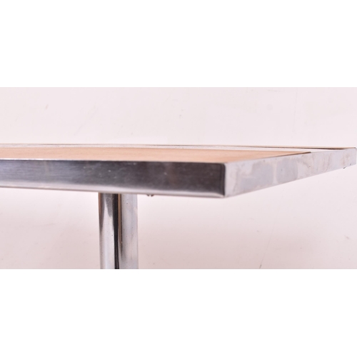 132 - De Nisco - an Italian retro mid 20th century circa 1970s ceramic tile top & chrome occasional lo... 