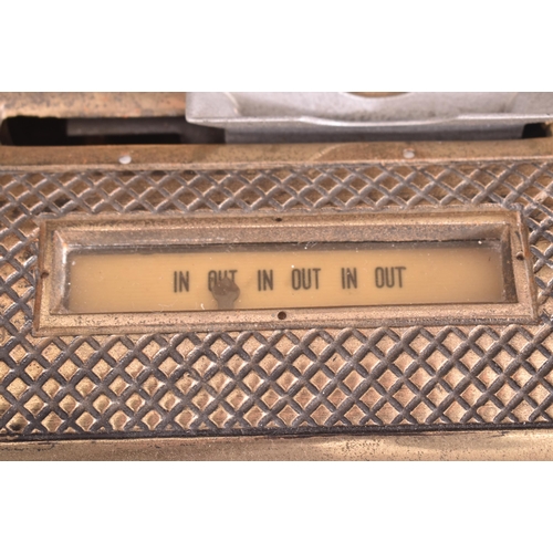140 - National - an early 20th century oak cased time recorders clocking in machine. The glazed clock face... 