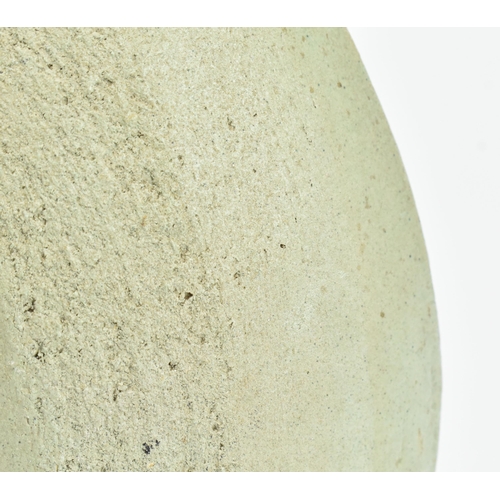 142 - A retro mid 20th century studio art pottery Brutalist style coconut vase. The vase of ovoid shape wi... 