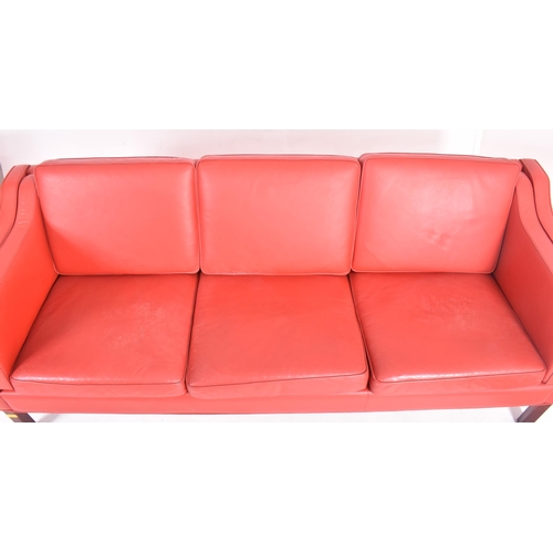 160 - Hurup Mobelfabrik - a retro 20th century Danish designer three seater sofa settee. Stylish form with... 