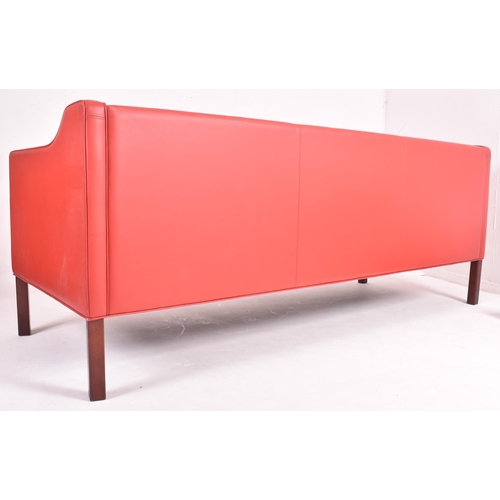 160 - Hurup Mobelfabrik - a retro 20th century Danish designer three seater sofa settee. Stylish form with... 