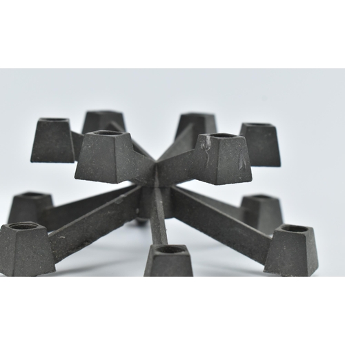161 - Hjerte Danish Designs - A retro mid 20th century circa 1960s cast iron Tiny Taper Holder candelabra ... 