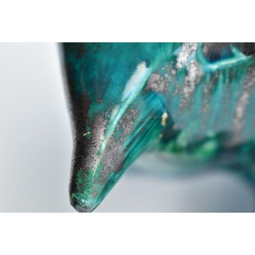 163 - Jema, Holland - a vintage mid century Bitossi manner ceramic bull figurine. The bull in blue colourw... 