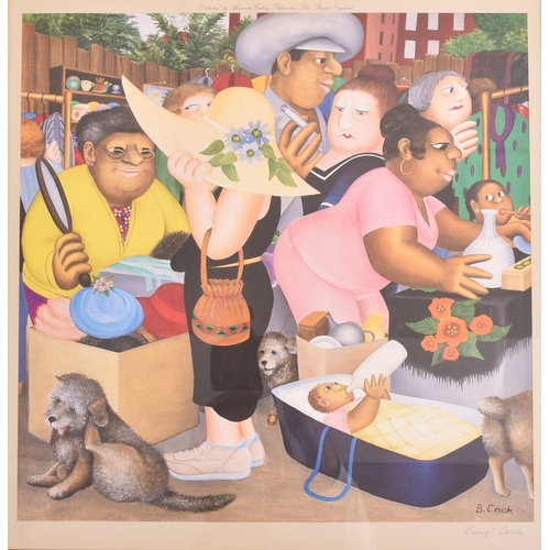 167 - Beryl Cook (British,1926-2008) - Street Market - a limited edition colour lithograph on paper. Signe... 