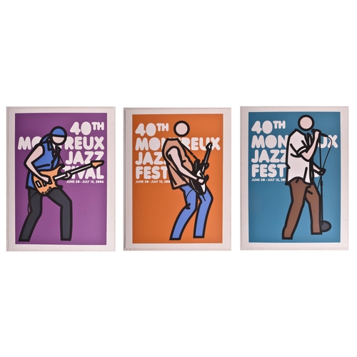170 - Julian Opie (British b. 1958) - three 2006 Montreux Jazz Festival screenprint on smooth wove paper p... 