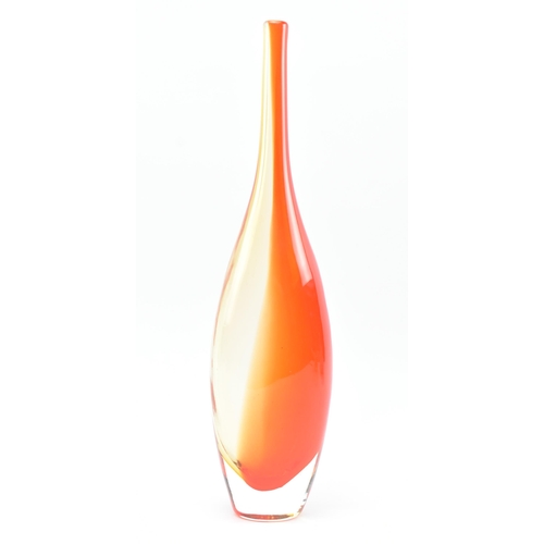 171 - A vintage mid century circa 1960s studio art glass bottle vase, believed by Floris Meydam for Leerda... 