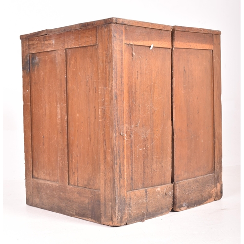 176 - A pair of vintage mid century industrial style side cabinets, featuring sliding cast iron drawers. E... 