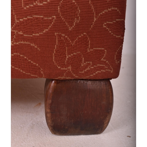 18 - A matching pair of vintage 20th century 1930s Art Deco club armchairs. Each chair having overstuffed... 
