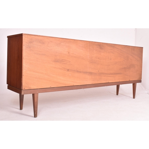 25 - Danish Modern Design - a retro mid 20th century teak wood sideboard credenza. The sideboard having a... 