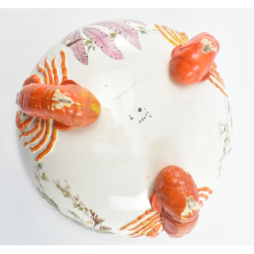 3 - Wedgwood - a late 19th century circa 1880s Victorian Aesthetic Movement majolica lobster ceramic ser... 