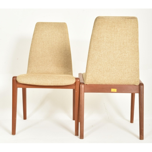 37 - Kai Kristiansen for Schou Andersen - a set of four retro mid 20th century Danish teak framed dining ... 