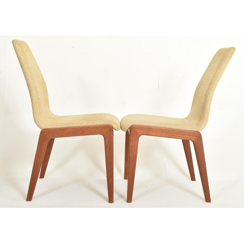 37 - Kai Kristiansen for Schou Andersen - a set of four retro mid 20th century Danish teak framed dining ... 