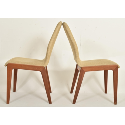 37 - Kai Kristiansen for Schou Andersen - a set of four retro mid 20th century Danish teak framed dining ... 