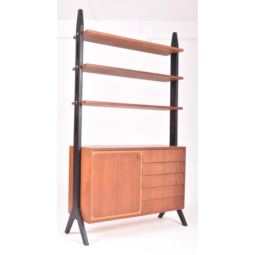 40 - Early IKEA - Roxen - a retro mid 20th century Swedish 1950s / 60s teak veneered open bookcase / room... 
