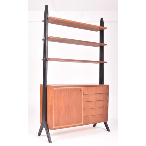 40 - Early IKEA - Roxen - a retro mid 20th century Swedish 1950s / 60s teak veneered open bookcase / room... 