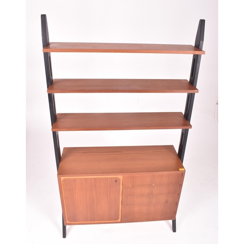 40 - Early IKEA - Roxen - a retro mid 20th century Swedish 1950s / 60s teak veneered open bookcase / room... 