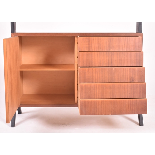 40 - Early IKEA - Roxen - a retro mid 20th century Swedish 1950s / 60s teak veneered open bookcase / room... 