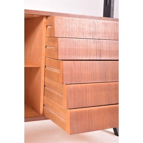 40 - Early IKEA - Roxen - a retro mid 20th century Swedish 1950s / 60s teak veneered open bookcase / room... 