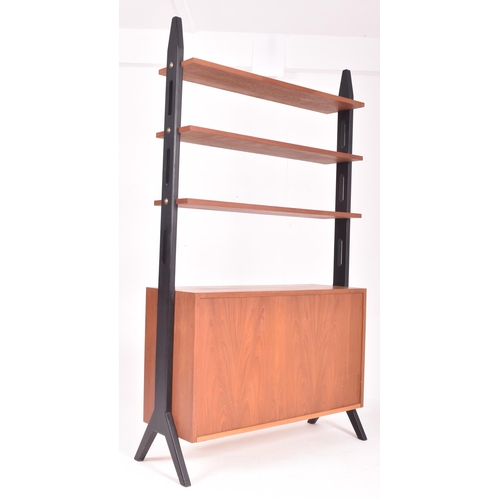 40 - Early IKEA - Roxen - a retro mid 20th century Swedish 1950s / 60s teak veneered open bookcase / room... 