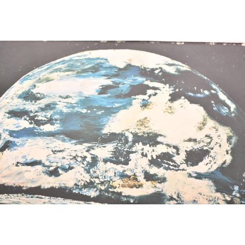 41 - Cyril Spicer - Earthrise - a vintage 20th century 1970s moon print on card. The print of rectangular... 