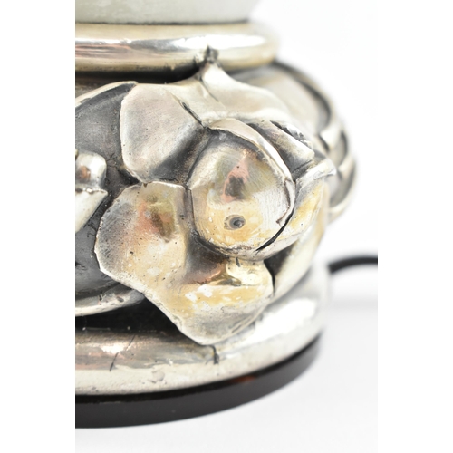 49 - Ottaviani, Italy - a vintage mid 20th century circa 1960s / 70s frosted glass and stamped 800 silver... 