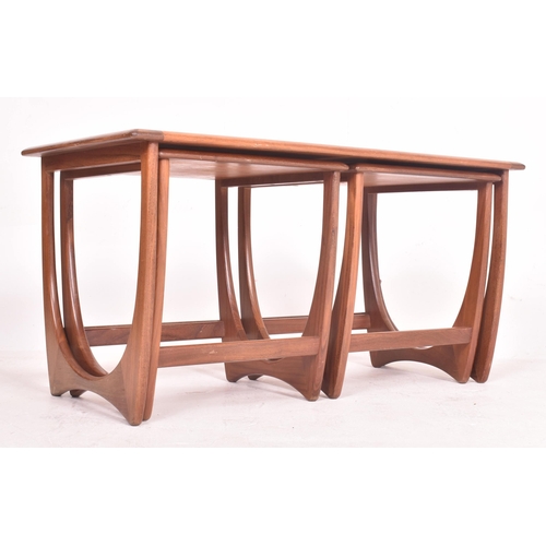 52 - G Plan - Fresco Range - a vintage mid century circa 1960s long john nest of three teak coffee tables... 