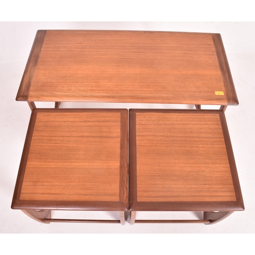 52 - G Plan - Fresco Range - a vintage mid century circa 1960s long john nest of three teak coffee tables... 