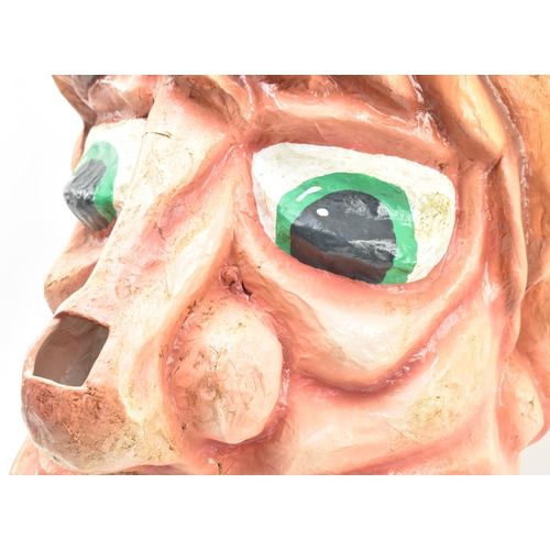 53 - A vintage Dutch polychrome painted papier mache carnival / pantomime costume head. The head grotesqu... 