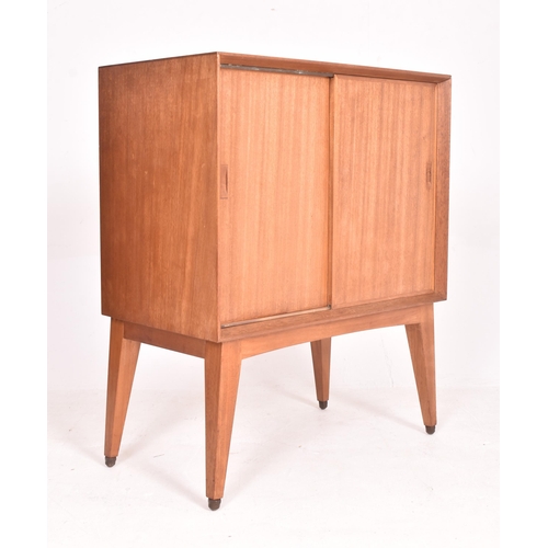 54 - Danish Modern Design - a retro mdi 20th century circa 1960s teak wood records / drink cupboard cabin... 