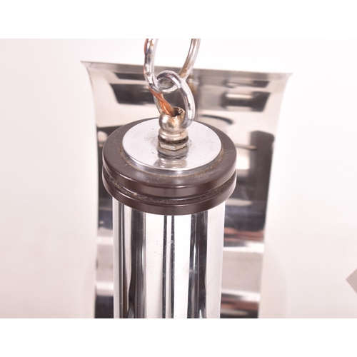 56 - A large Italian vintage mid 20th century circa 1960s Space Age chrome, glass & wooden futuristic... 