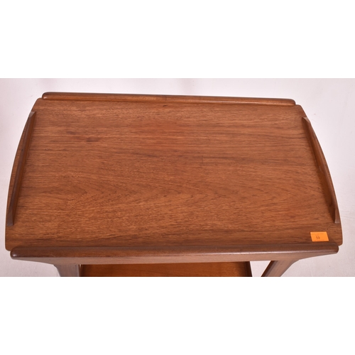 59 - Remploy - a retro mid 20th century teak two tier cocktail drink trolley. The trolley having a flared... 