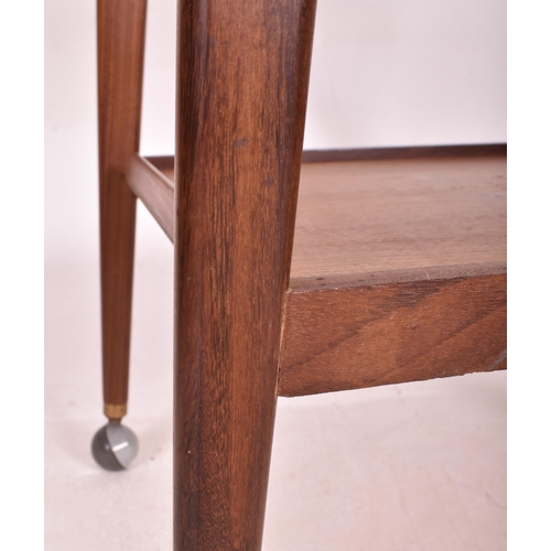 59 - Remploy - a retro mid 20th century teak two tier cocktail drink trolley. The trolley having a flared... 