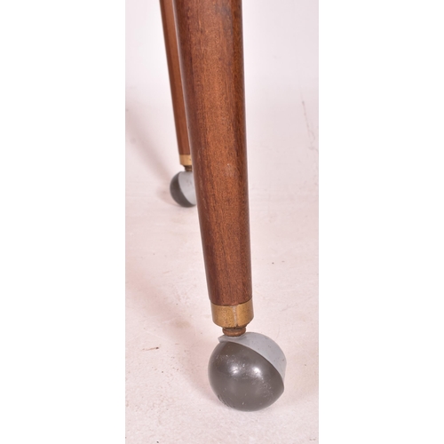59 - Remploy - a retro mid 20th century teak two tier cocktail drink trolley. The trolley having a flared... 