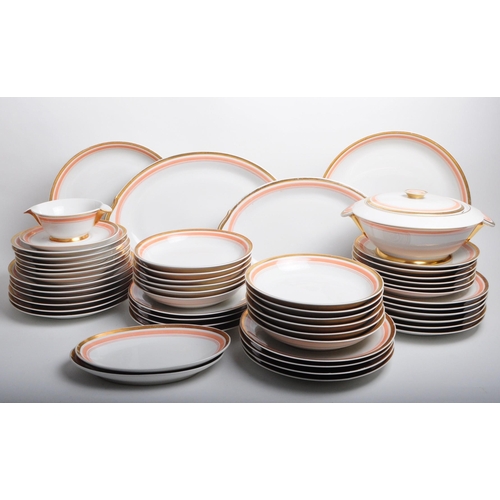 360 - 1930s art deco French TLB-Touze Limoges Lemaitre Freres & Blancher china dinner service. Each pi... 