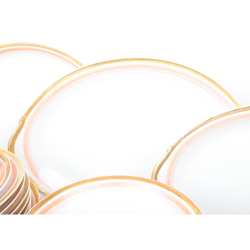 360 - 1930s art deco French TLB-Touze Limoges Lemaitre Freres & Blancher china dinner service. Each pi... 