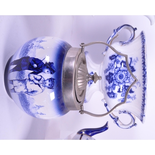 181 - Collection of 20th century porcelain and ceramic blue and white design dinner ware, comprised of a L... 