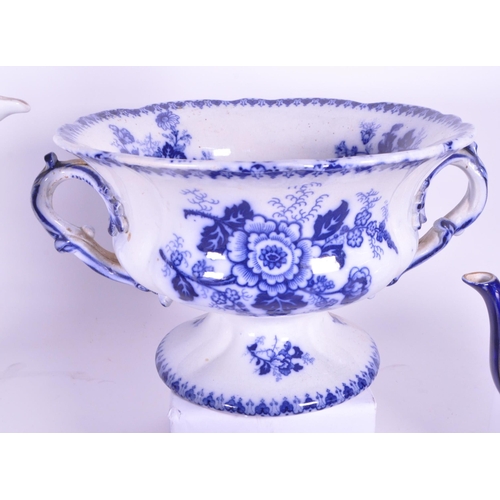 181 - Collection of 20th century porcelain and ceramic blue and white design dinner ware, comprised of a L... 
