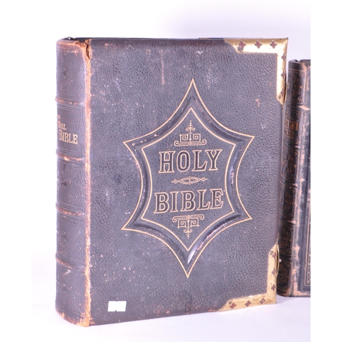 223 - Two late 19th century Holy Bibles and The Pilgrim's Progress by John Bunyan, published by Adam and C... 