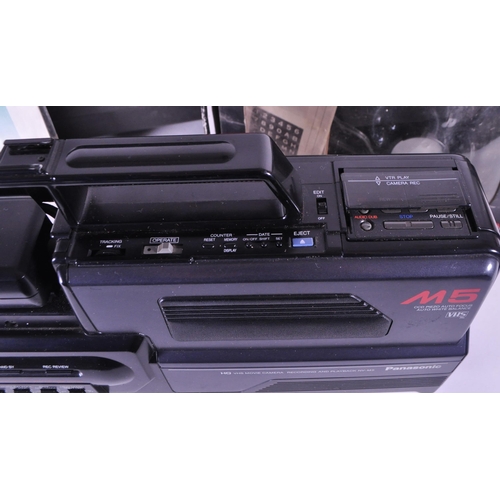 246 - Panasonic - 1980s VHS NV-M5 series hand held recorder and playback video movie camera. Housed within... 