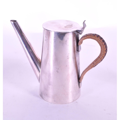 247 - Early 20th century silver plate batchelor coffee pot, sugar pot and milk jug, believed to be by Geor... 