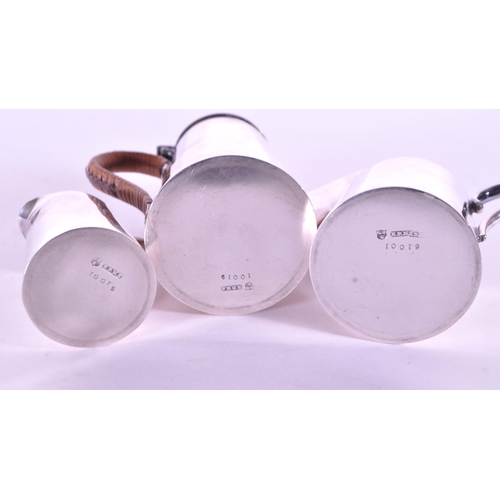 247 - Early 20th century silver plate batchelor coffee pot, sugar pot and milk jug, believed to be by Geor... 